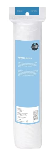 Hypoallergenic 100% Cotton Rounds for Makeup Removal and Skincare, 600 Count, 6 Packs of 100 Count