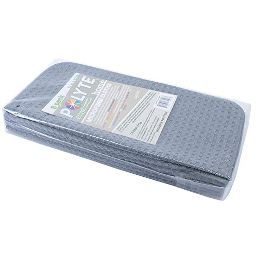 Ultra Premium Microfiber Kitchen Dish Hand Towel Waffle Weave, 8 Pack