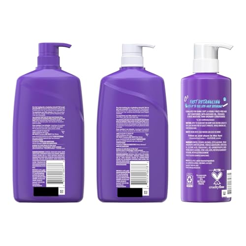 Aussie Miracle Moist Shampoo and Conditioner with 3 Minute Miracle Deep Conditioner 3 Pack 68.4 Fl Oz