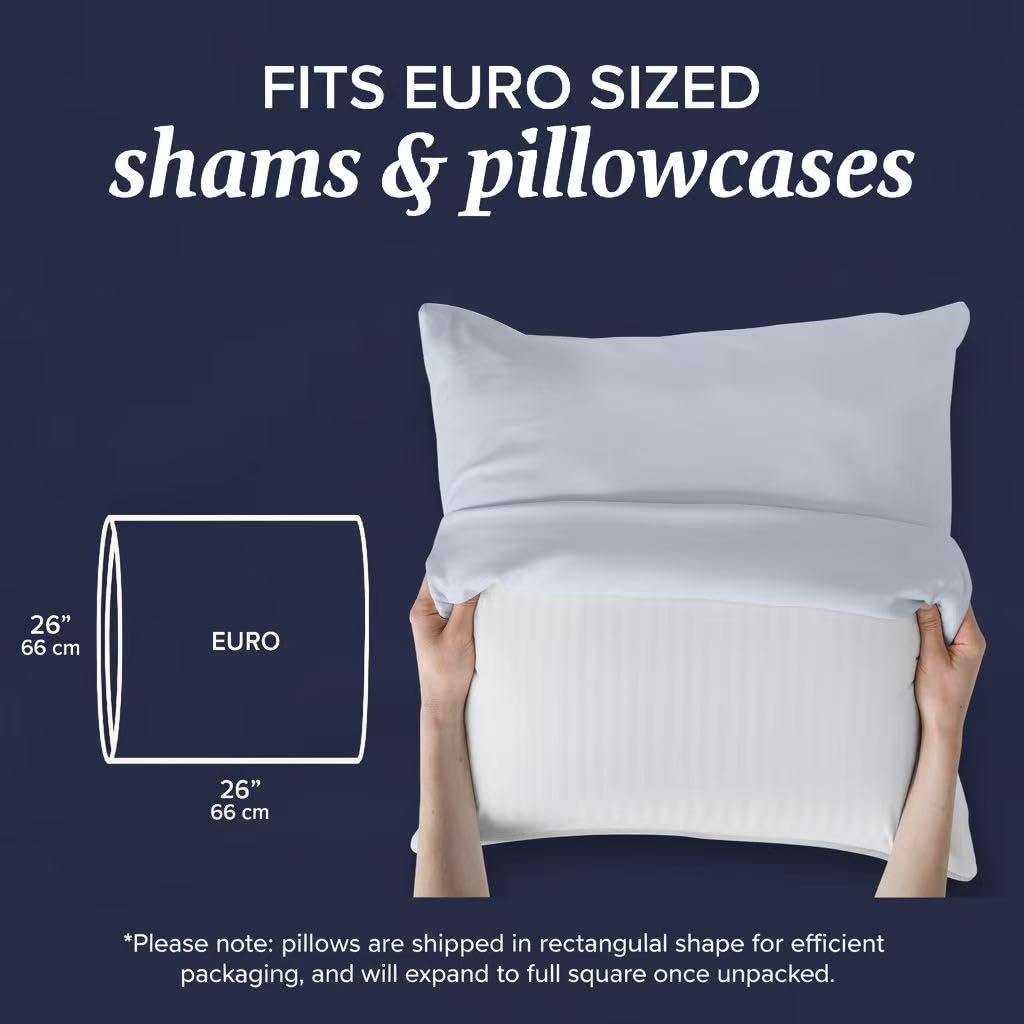 Beckham Hotel Collection Bed Pillows King Size Set of 2 - Down Pillows for Back, Stomach or Side Sleepers