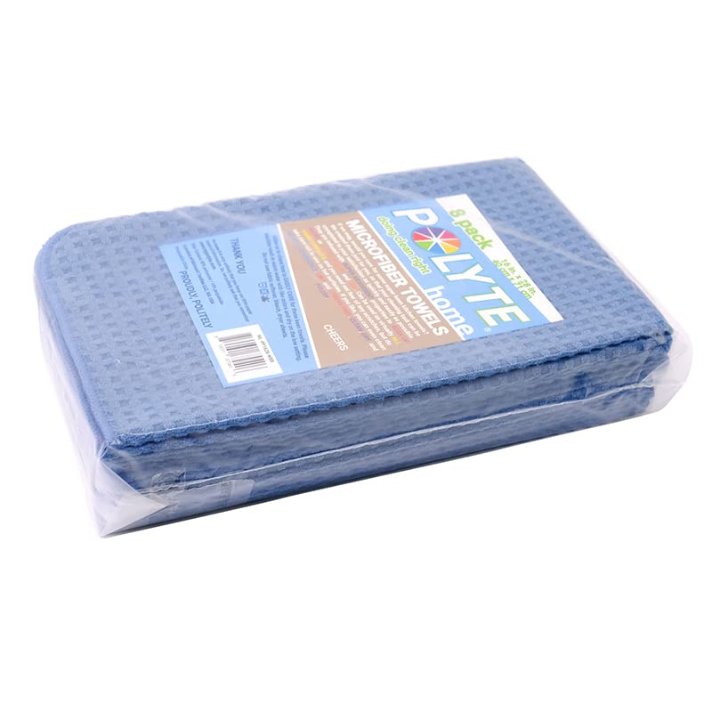 Ultra Premium Microfiber Kitchen Dish Hand Towel Waffle Weave, 8 Pack