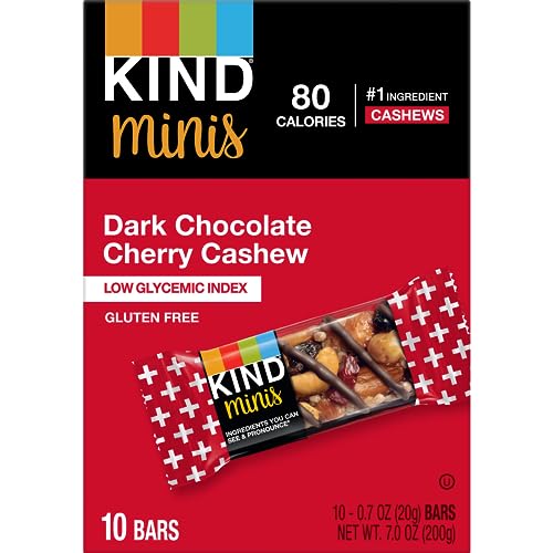 KIND Minis, Dark Chocolate Nuts & Sea Salt, Healthy Snacks, Gluten Free, 10 Count, Pareve