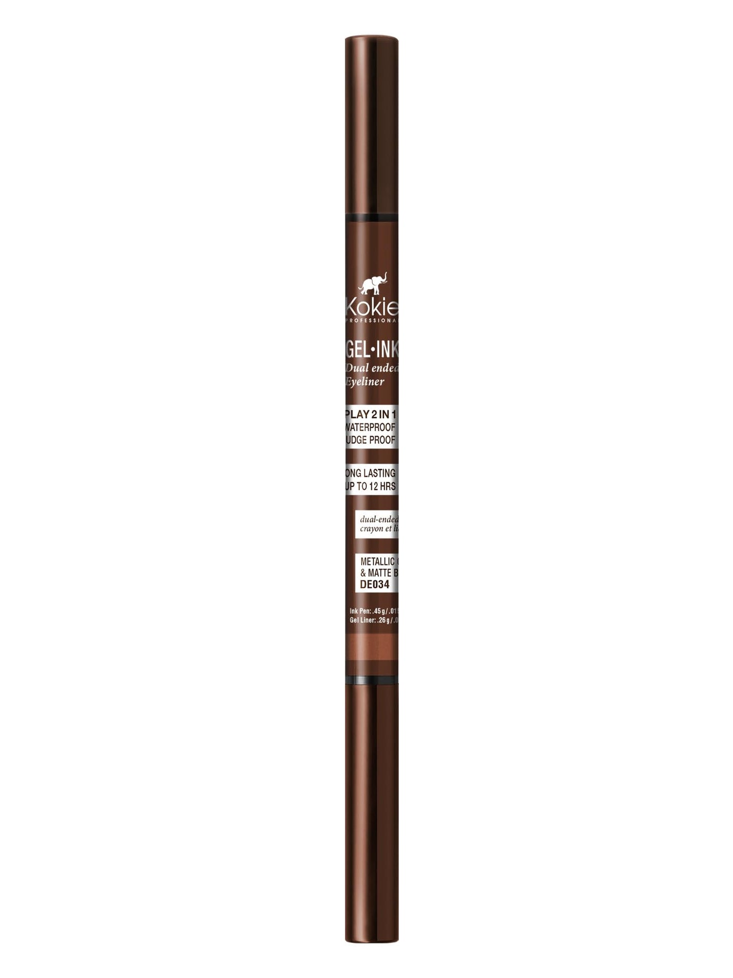 Kokie Gel Ink Dual Ended Eyeliner (Matte Black)
