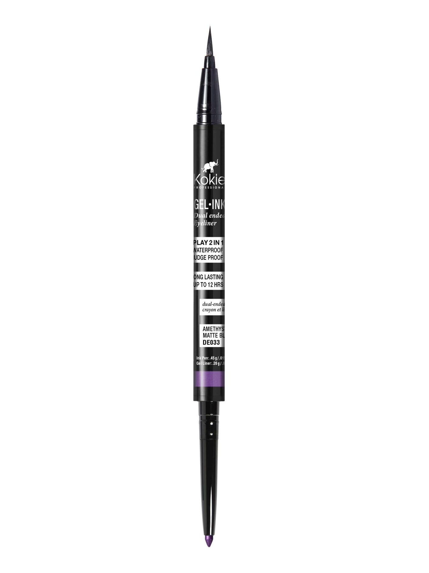 Kokie Gel Ink Dual Ended Eyeliner (Matte Black)