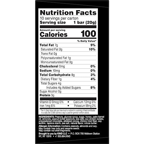 KIND Minis, Dark Chocolate Nuts & Sea Salt, Healthy Snacks, Gluten Free, 10 Count, Pareve