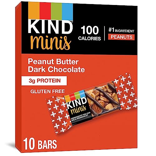 KIND Minis, Dark Chocolate Nuts & Sea Salt, Healthy Snacks, Gluten Free, 10 Count, Pareve