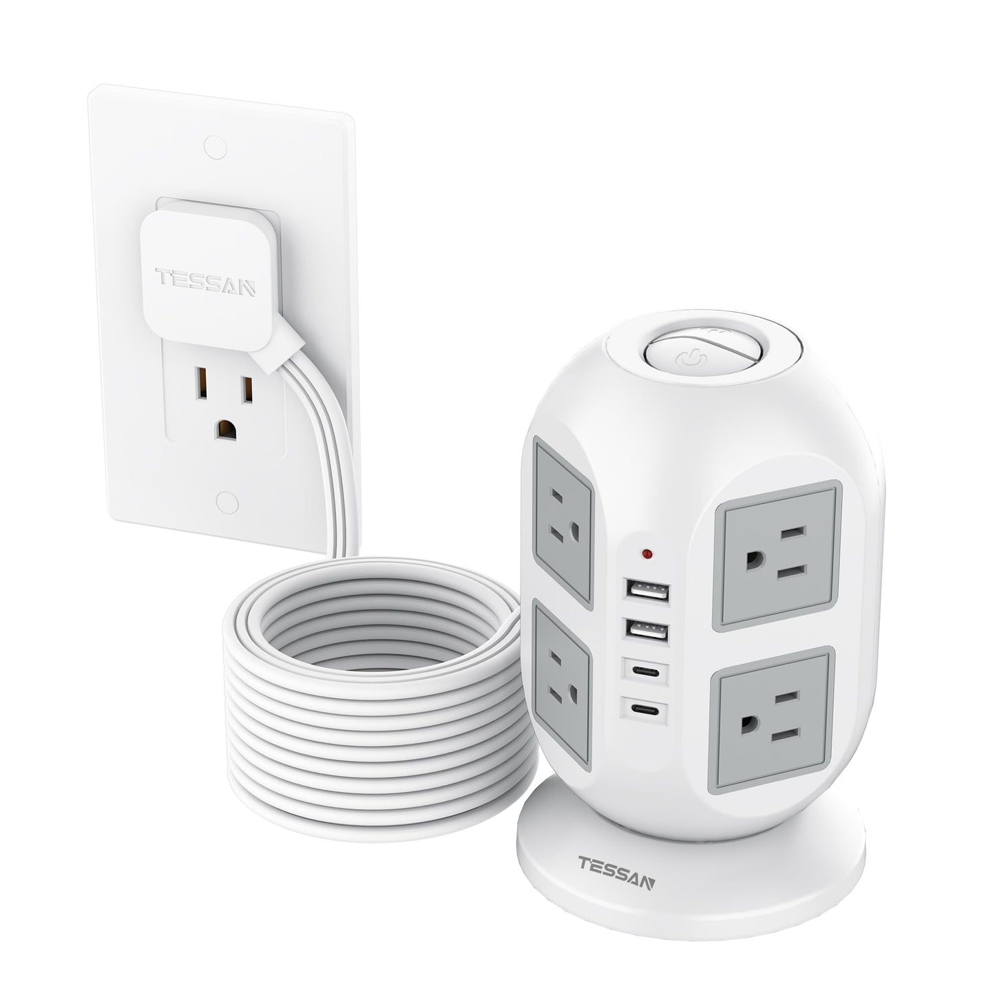 Tower Surge Protector Power Strip 10 ft