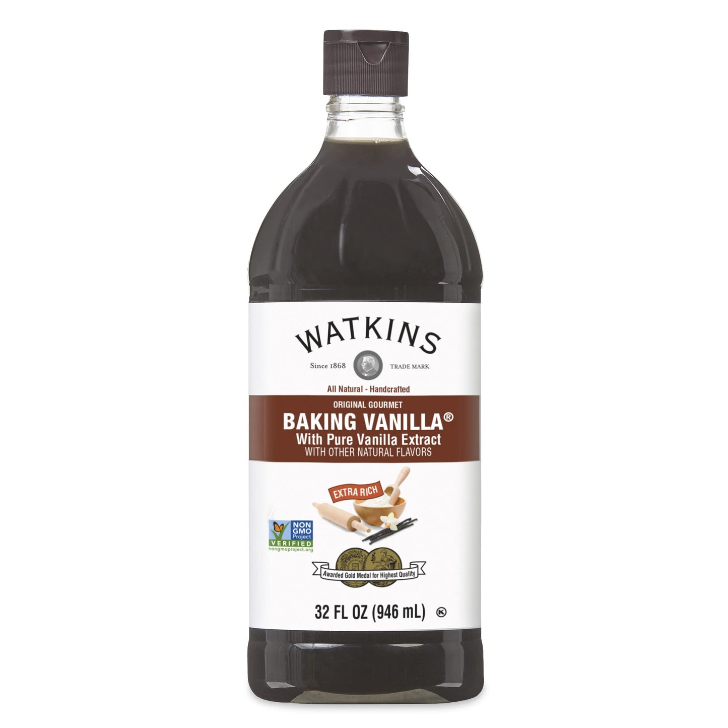 Watkins Organic Pure Vanilla Bean Paste, Non-GMO, Kosher, 2 oz. Bottle, 1-Pack