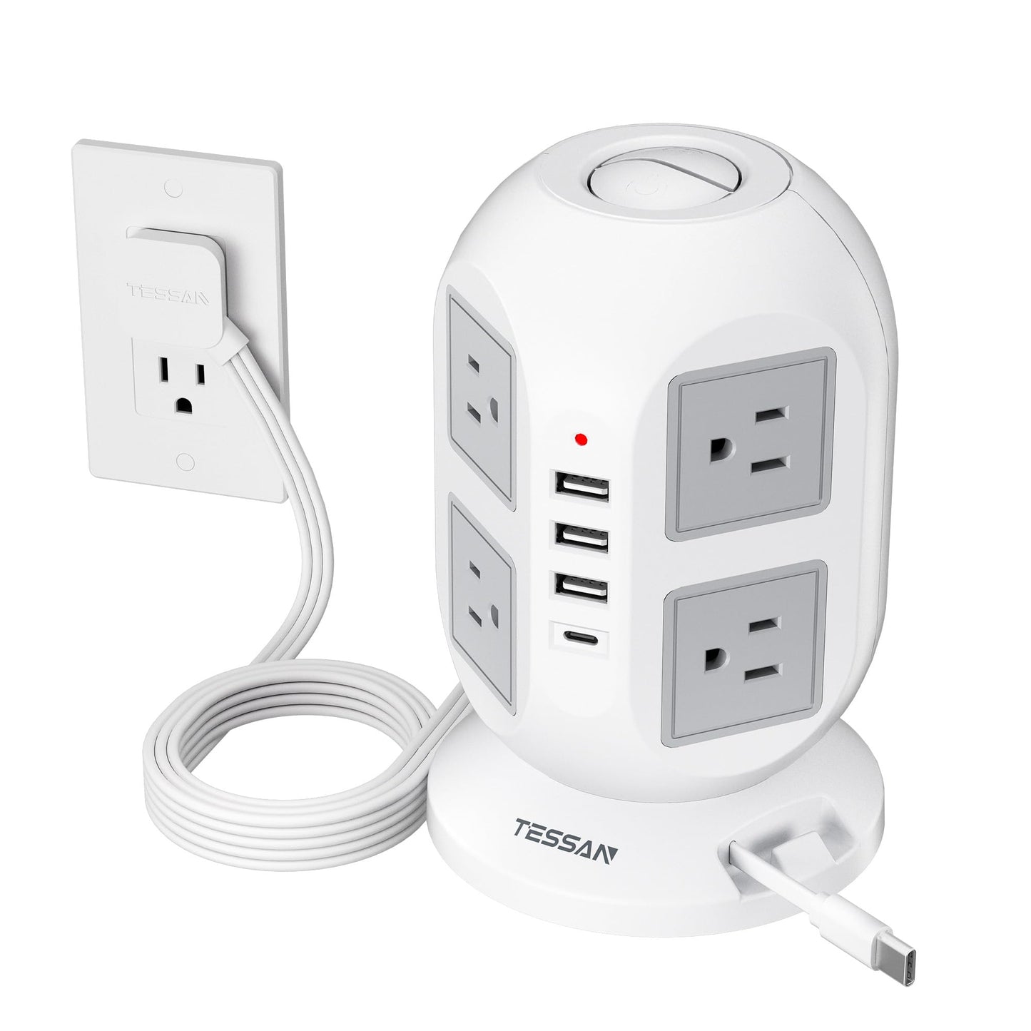 Tower Surge Protector Power Strip 10 ft