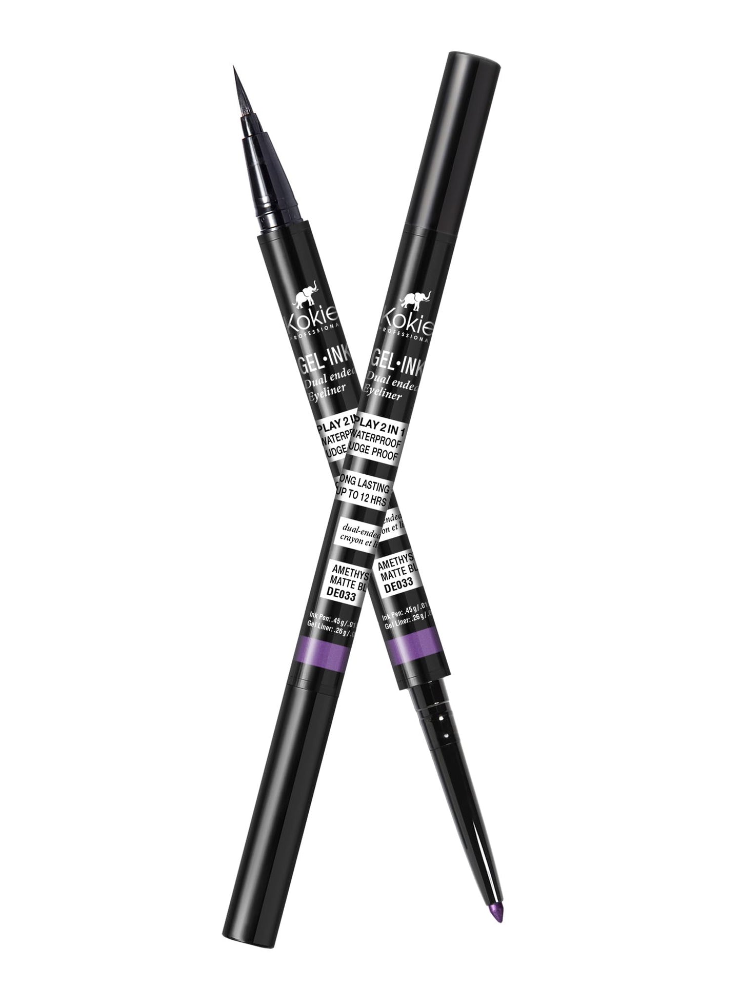 Kokie Gel Ink Dual Ended Eyeliner (Matte Black)