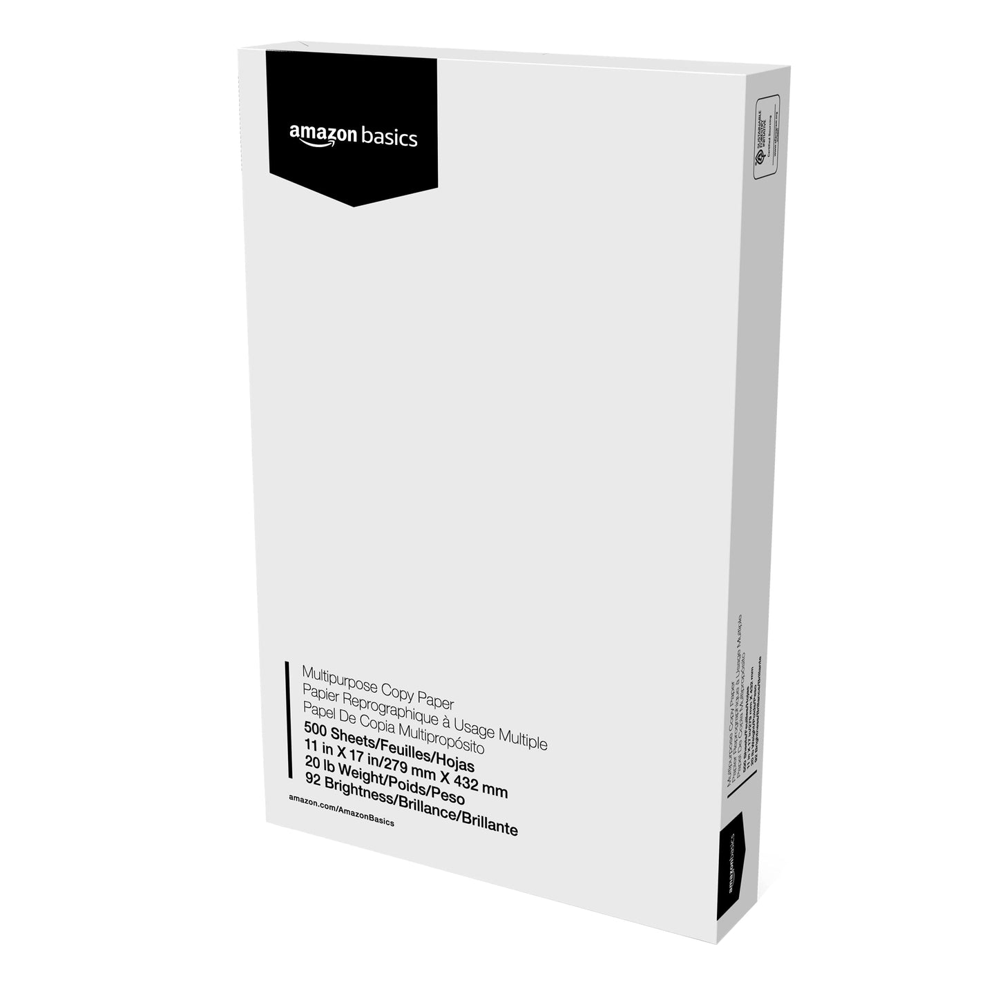 Multipurpose Copy Printer Paper, 20 lb, 8.5 x 11 Inches, 3 Reams (1,500 Sheets), 92 Bright, White