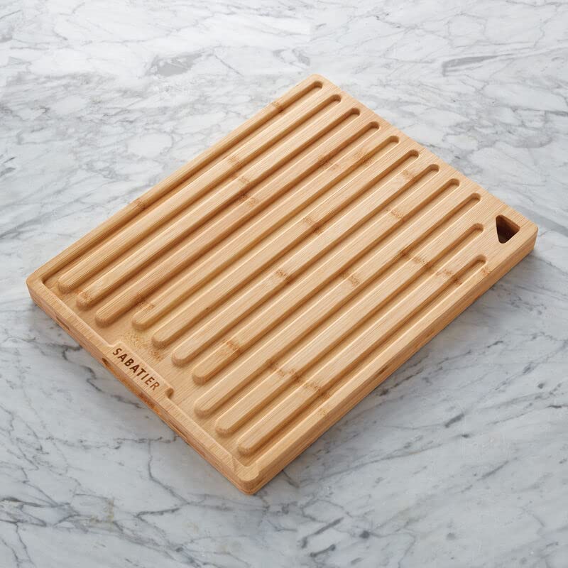 Sabatier Large Cutting Board with Perimeter Juice Trench and Recessed Handles, Reversible