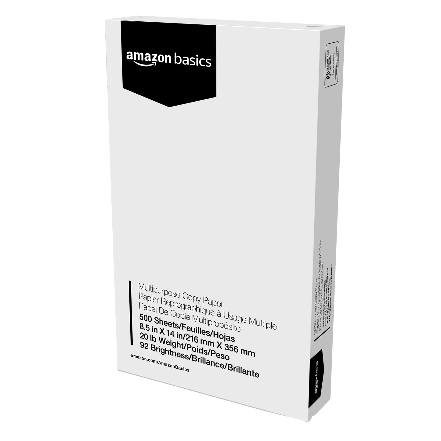 Multipurpose Copy Printer Paper, 20 lb, 8.5 x 11 Inches, 3 Reams (1,500 Sheets), 92 Bright, White