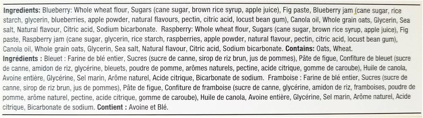Nature’s Bakery Whole Wheat Fig Bars, Raspberry, Real Fruit, Vegan, Non-GMO, Snack bar, 6 Count (Pack of 6)