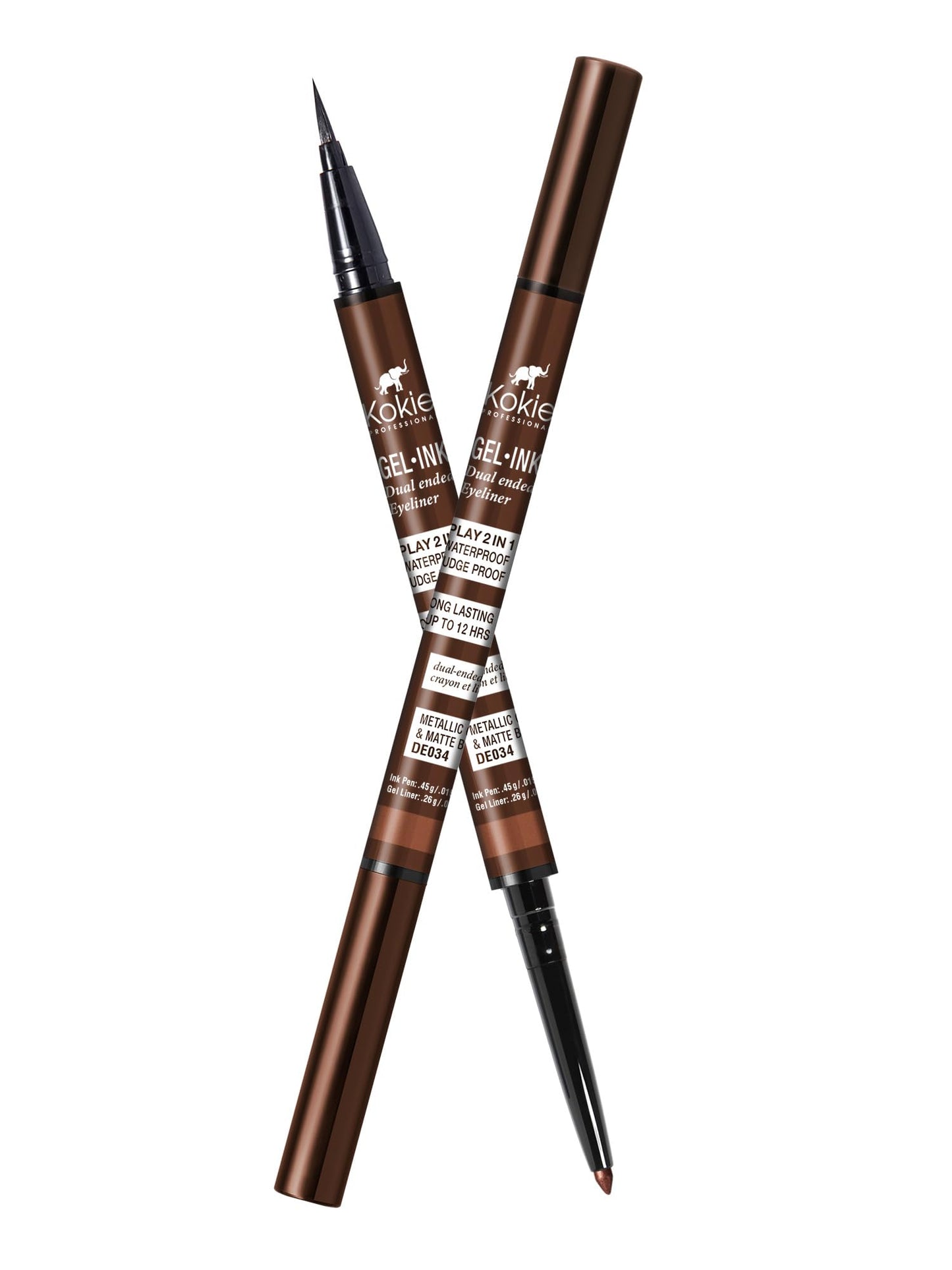 Kokie Gel Ink Dual Ended Eyeliner (Matte Black)