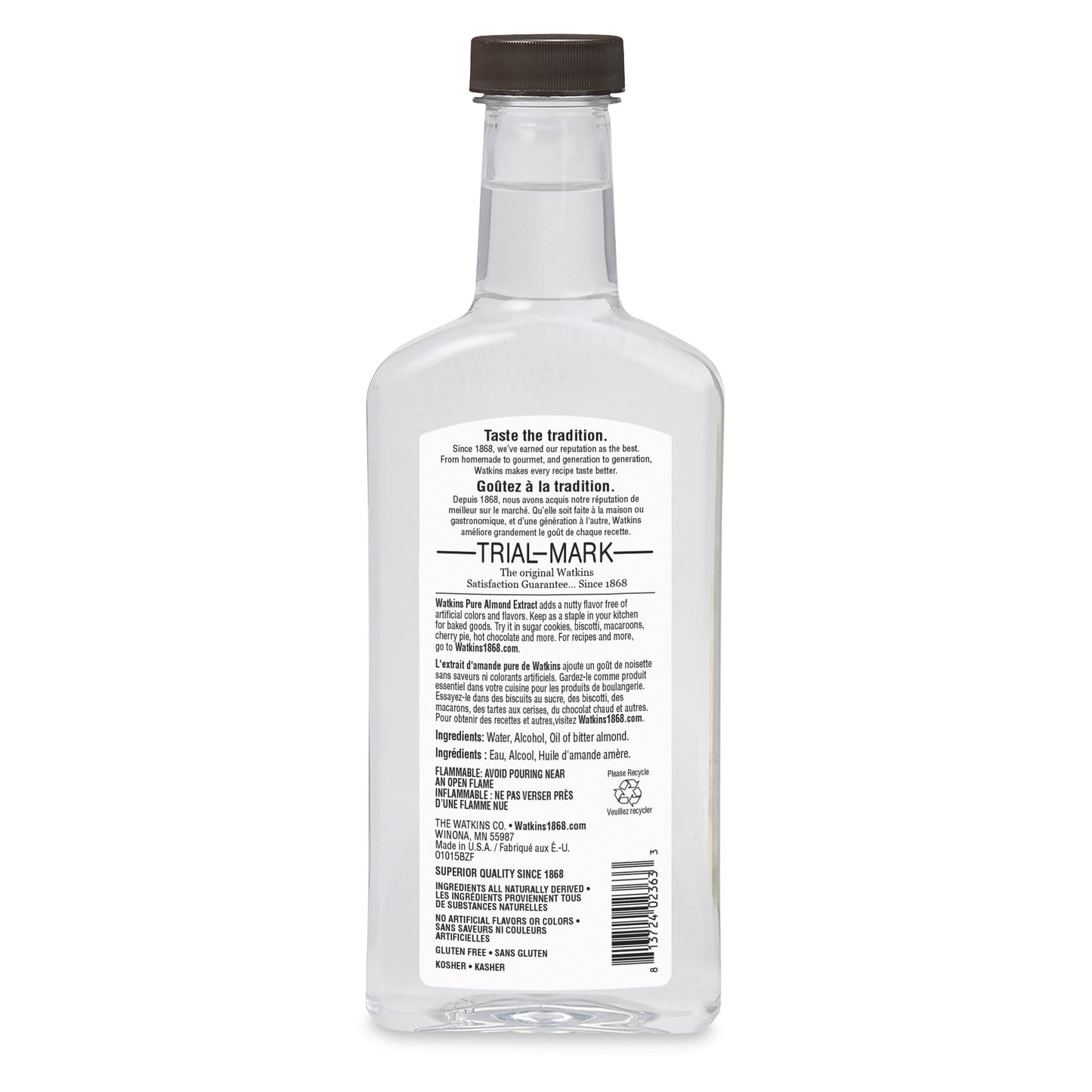 Watkins Organic Pure Vanilla Bean Paste, Non-GMO, Kosher, 2 oz. Bottle, 1-Pack