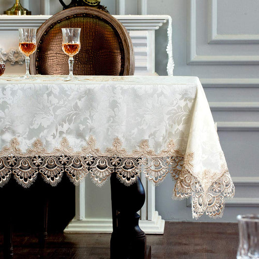 Lace Table Cloths Rectangle Fall Antique Flower Decor Macrame