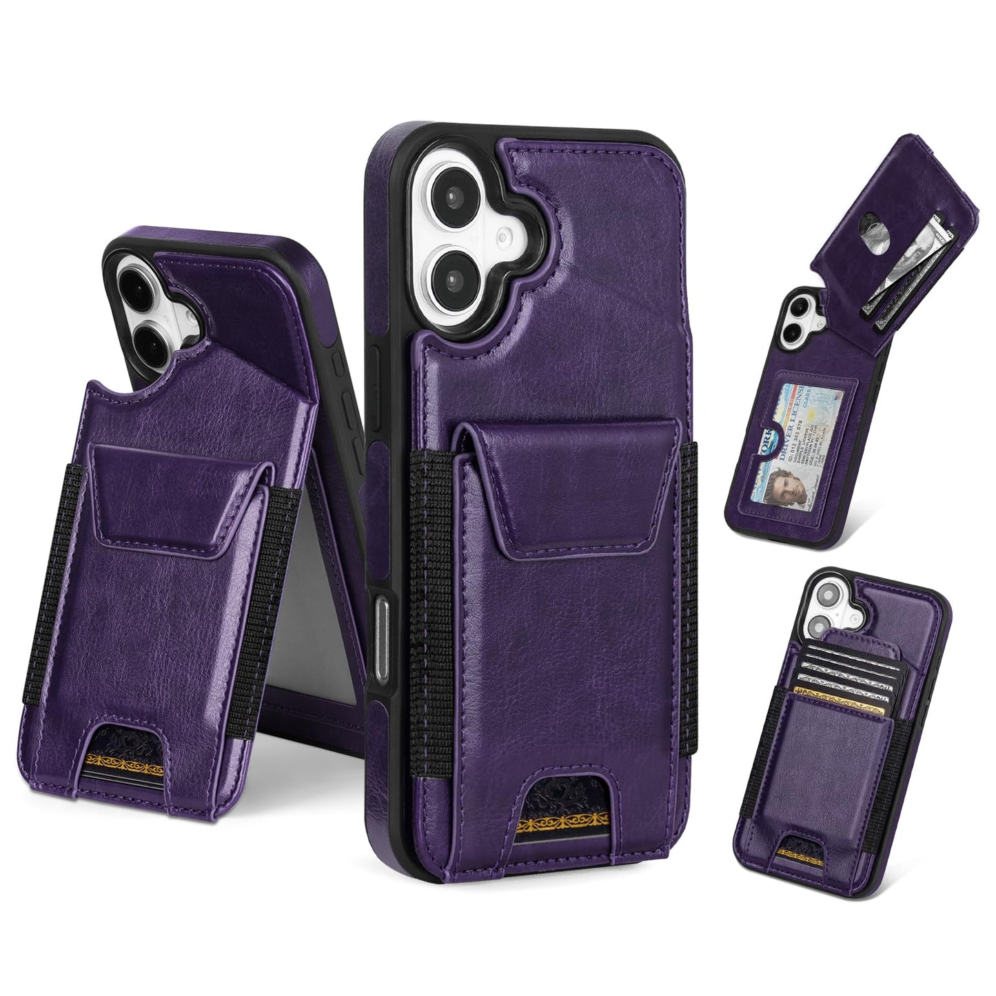 Compatible with iPhone 16 Pro Max Wallet Case with Card Holder