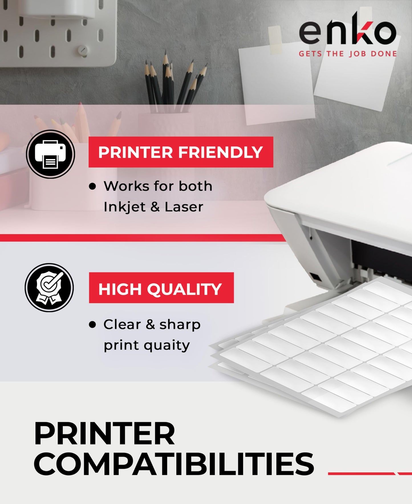 1 x 2-5/8 Inch 30 Up Return Mailing Address Labels White Printable FBA Labels (100 Sheets, 3000 Labels)