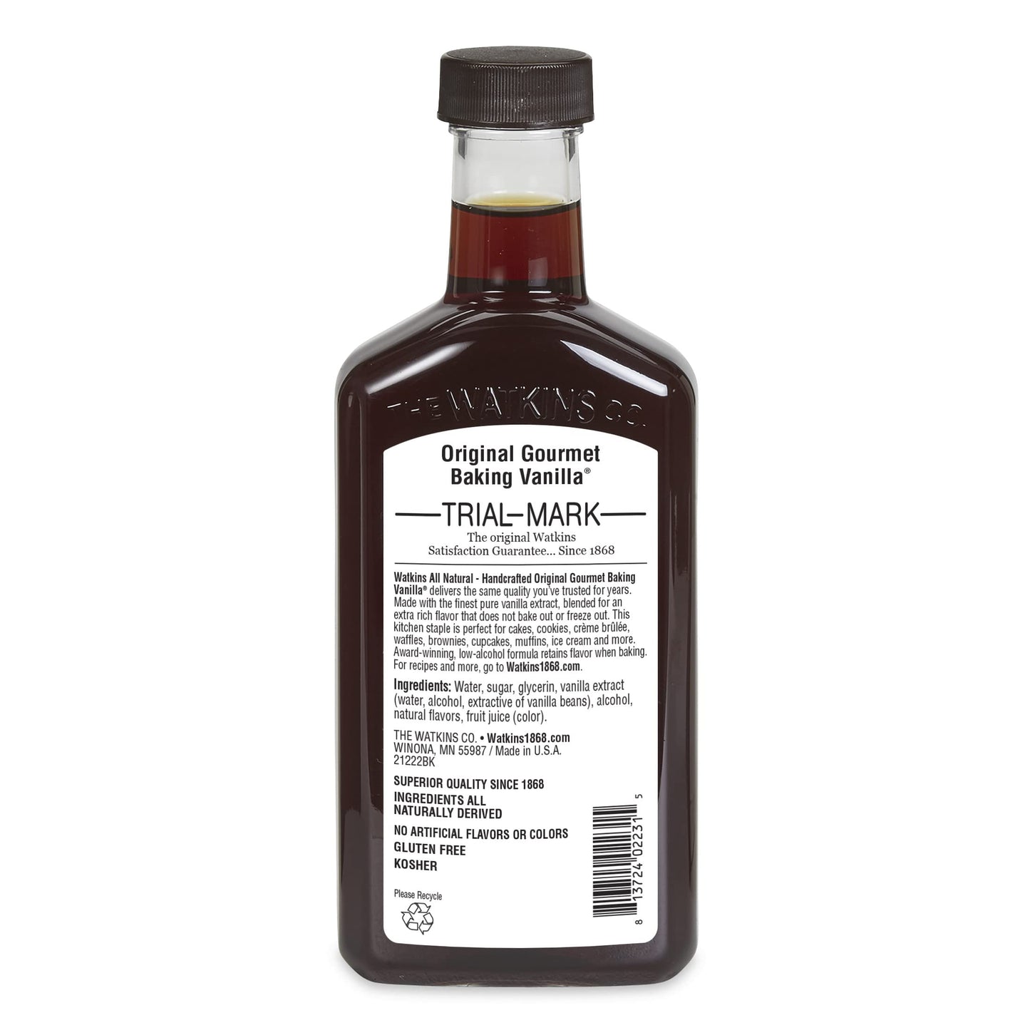 Watkins Organic Pure Vanilla Bean Paste, Non-GMO, Kosher, 2 oz. Bottle, 1-Pack