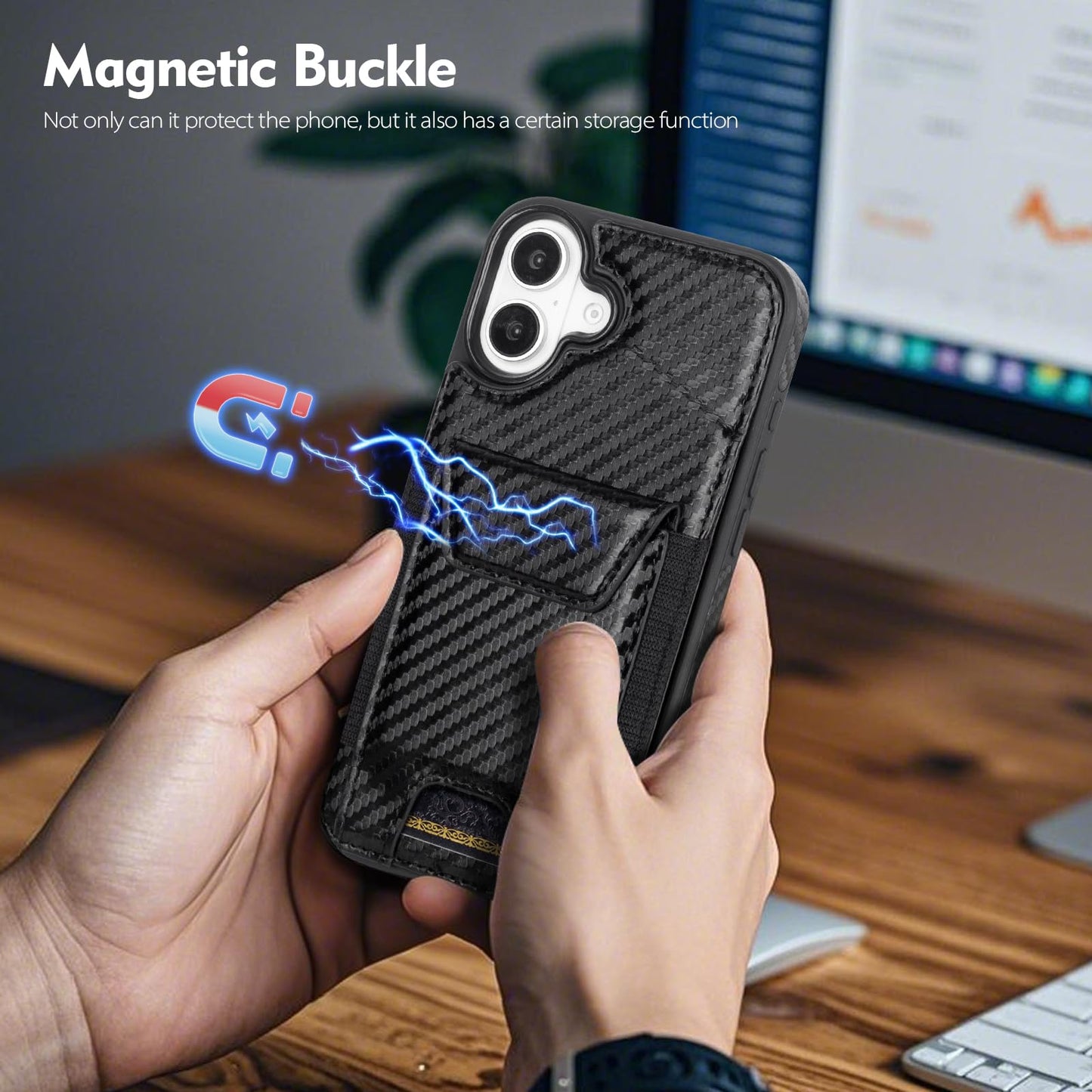 Compatible with iPhone 16 Pro Max Wallet Case with Card Holder