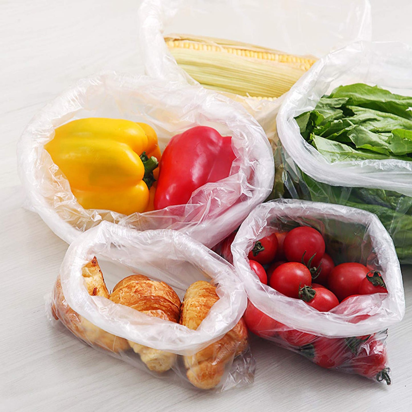 9527 Product 12" x 20" Clear Plastic Produce Bag Food Storage bag on a Roll,350 bags one Roll