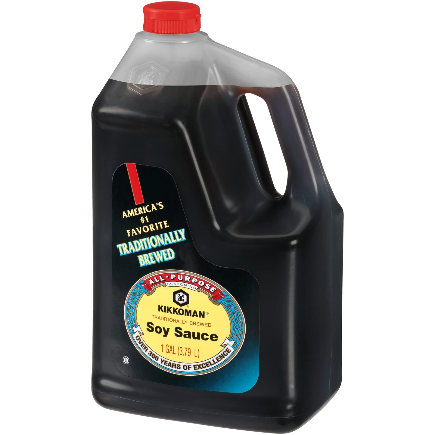 Kikkoman - Traditionally Brewed Soy Sauce, All Purpose Seasoning - 1 Gallon