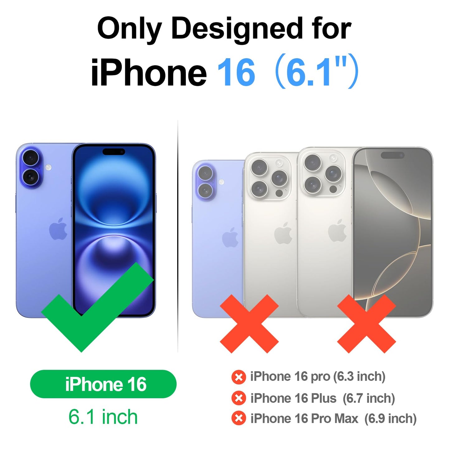 Compatible with iPhone 16 Pro Max Wallet Case with Card Holder