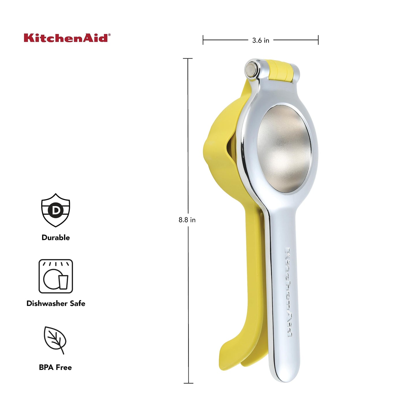 KitchenAid Citrus Juice Press Squeezer with Seed Catcher and Pour Spout
