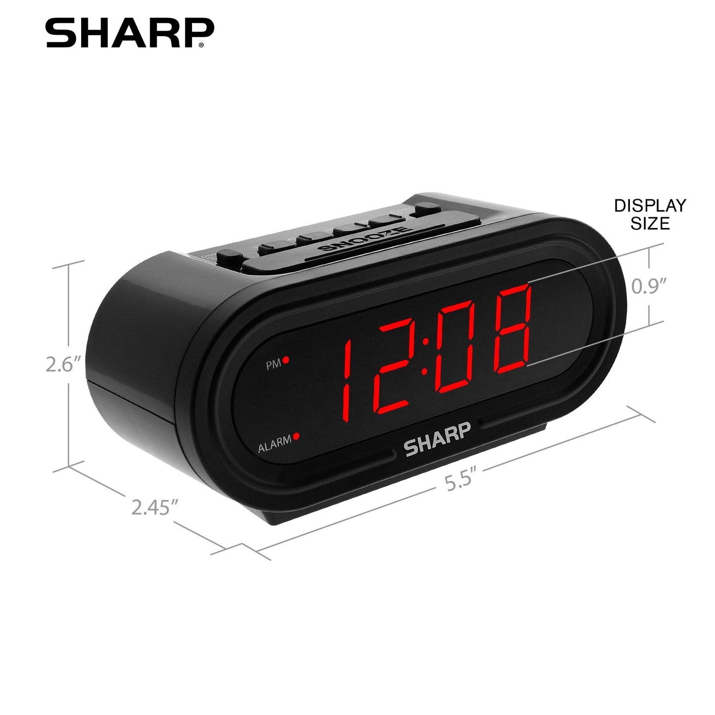 Sharp Digital Alarm Clock, Never Needs Setting