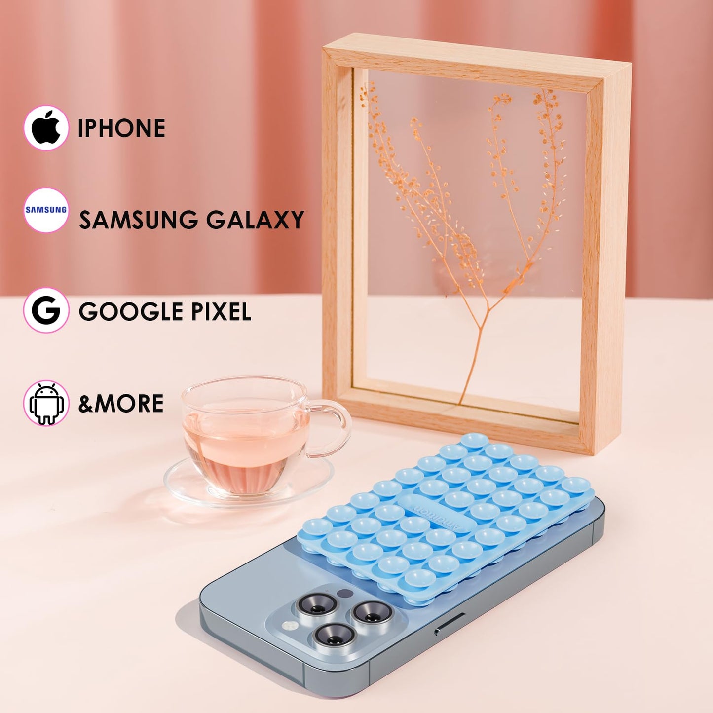 Silicone Suction Cup Phone Case Mount Double Sided