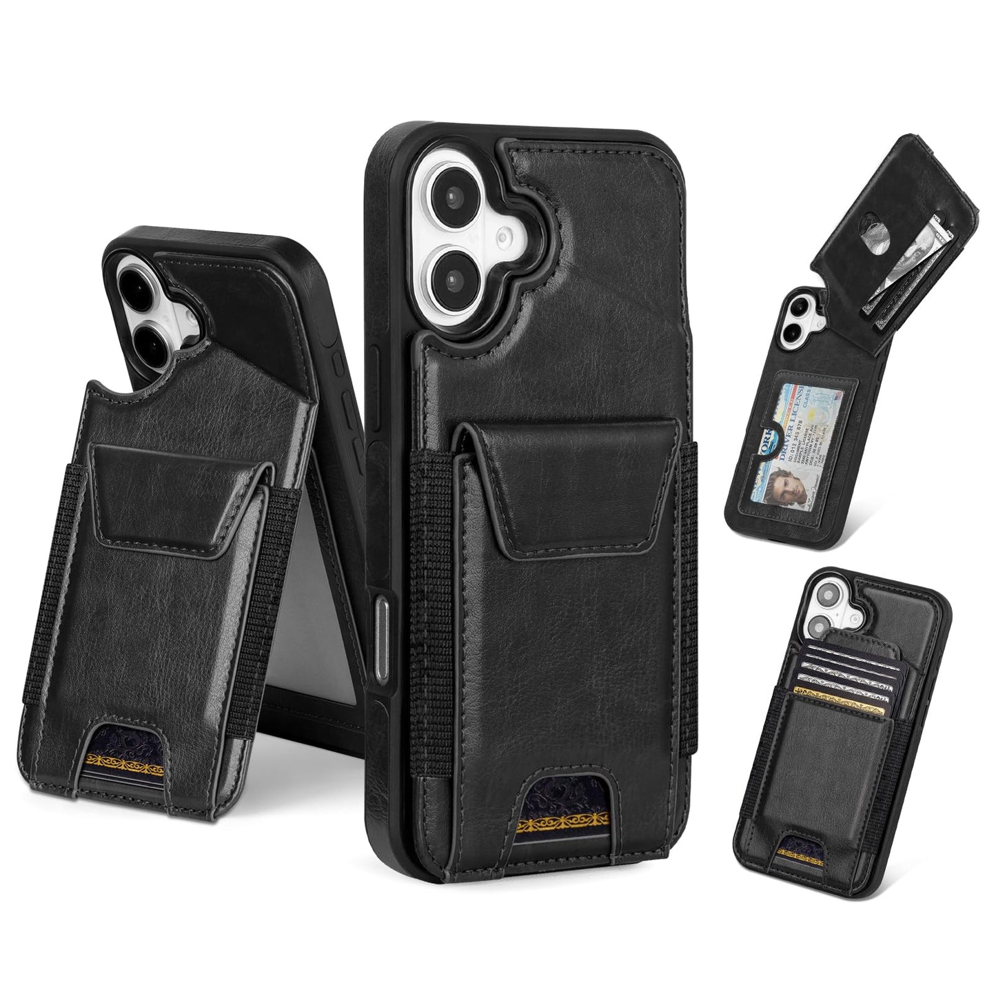 Compatible with iPhone 16 Pro Max Wallet Case with Card Holder