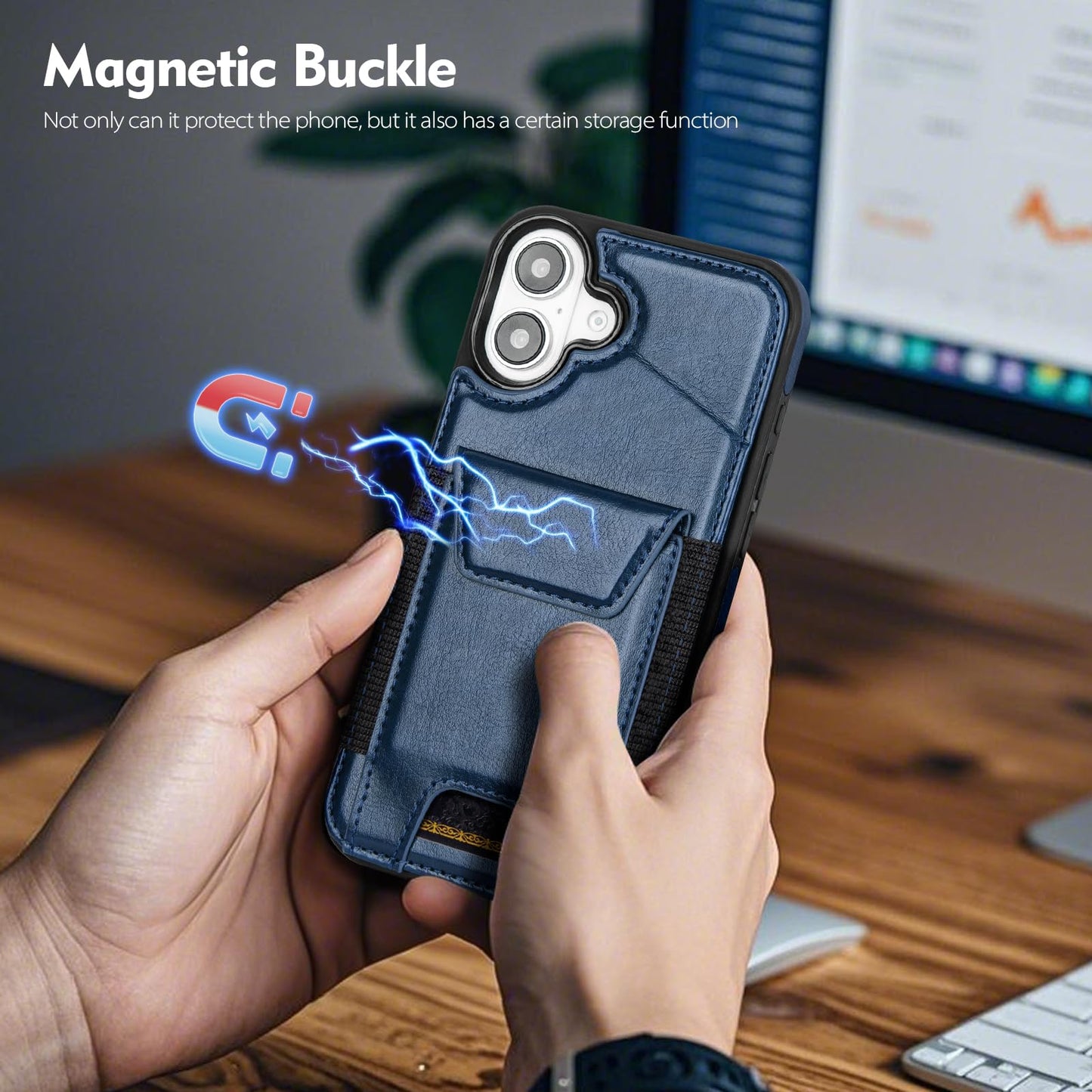 Compatible with iPhone 16 Pro Max Wallet Case with Card Holder