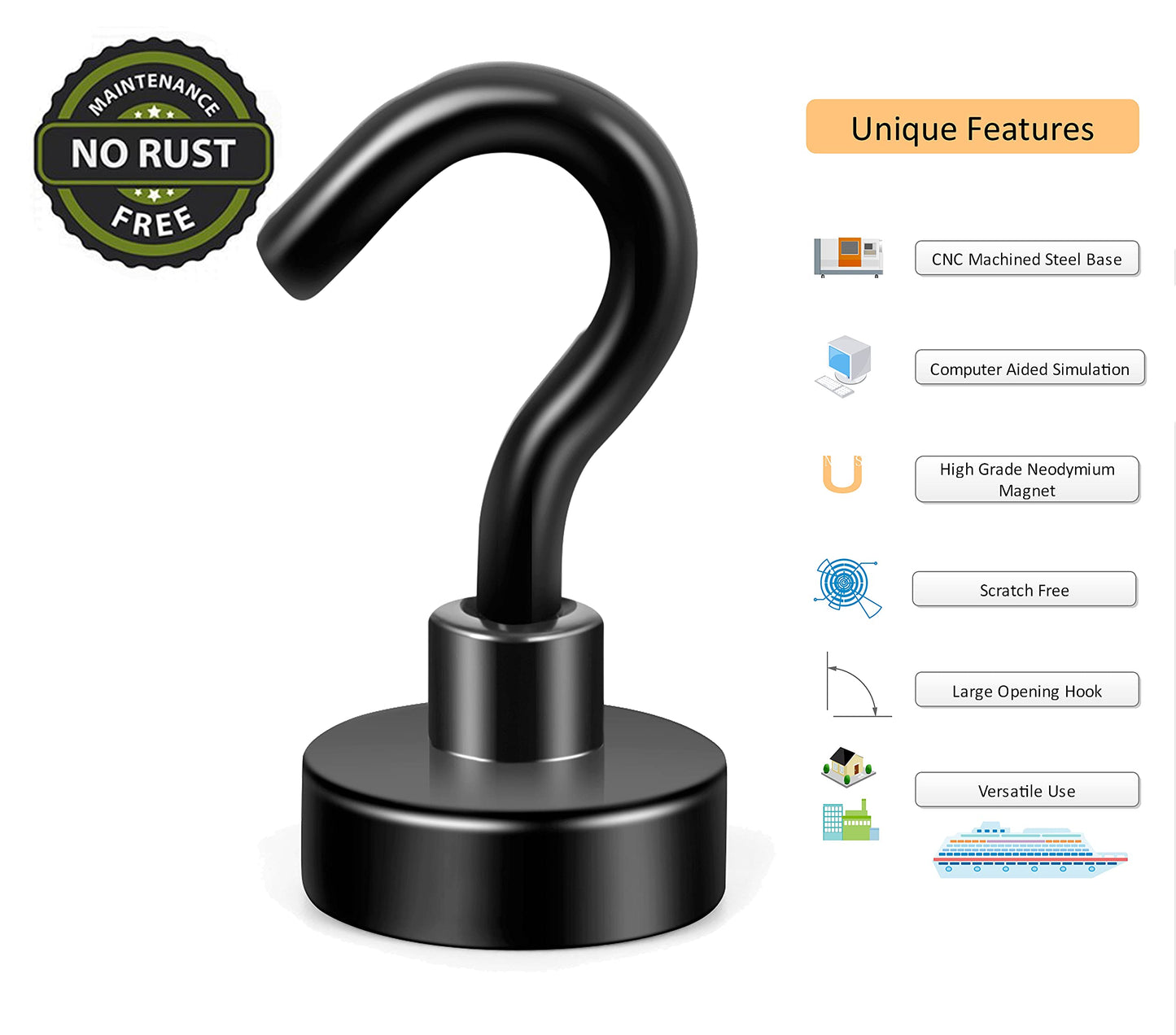 Magnetic Hooks, Cruise Ship Essentials, 30lb+ Heavy Duty Magnetic Hooks for Cruise Cabins
