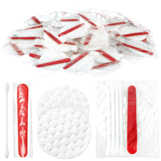 100 Pieces Vanity Kit Individually Wrapped, Disposable Travel Size
