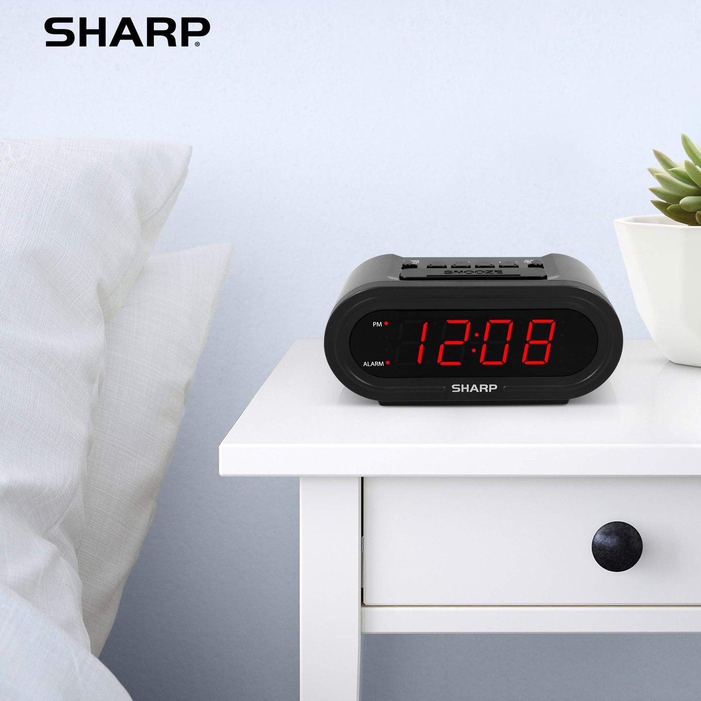 Sharp Digital Alarm Clock, Never Needs Setting