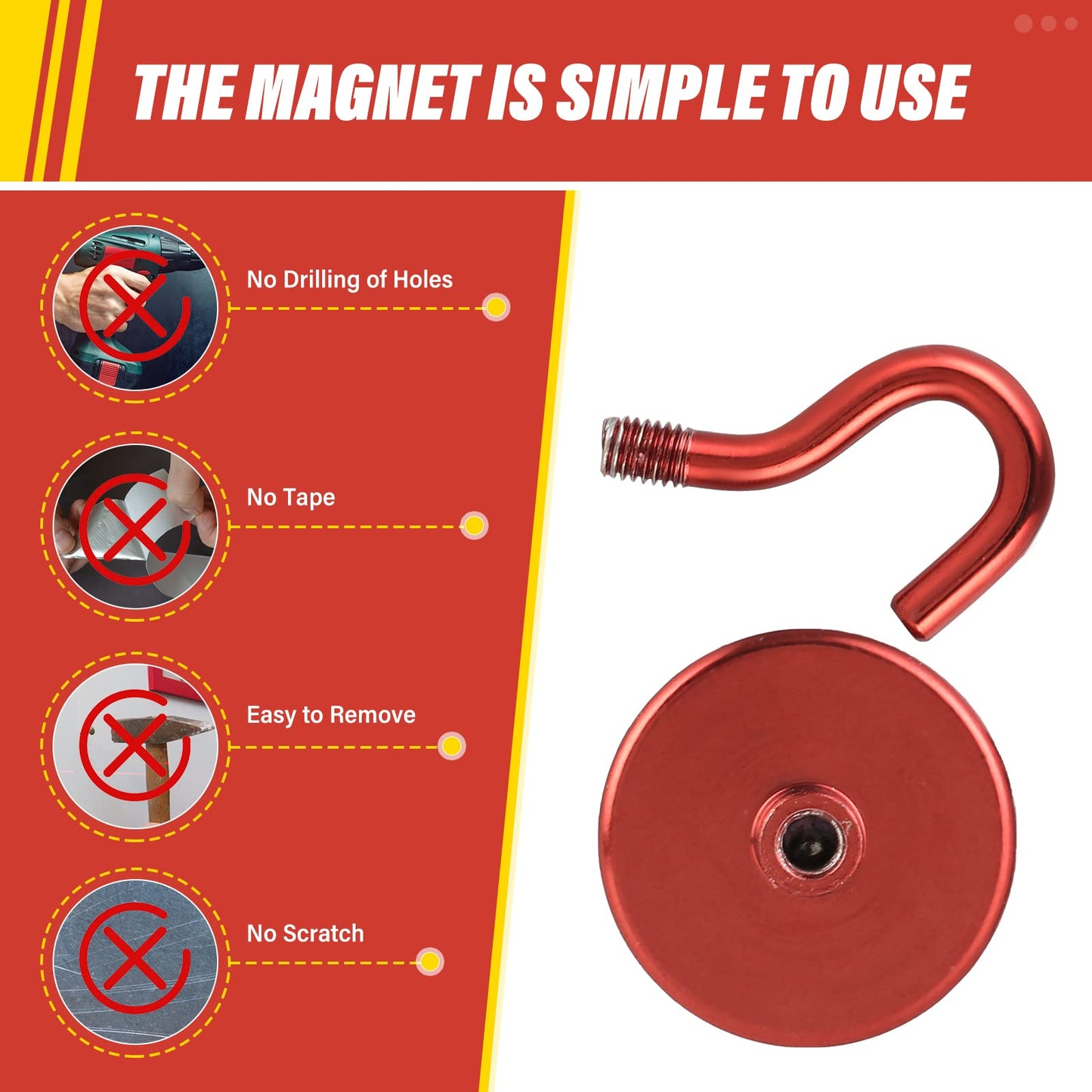 Magnetic Hooks, Cruise Ship Essentials, 30lb+ Heavy Duty Magnetic Hooks for Cruise Cabins