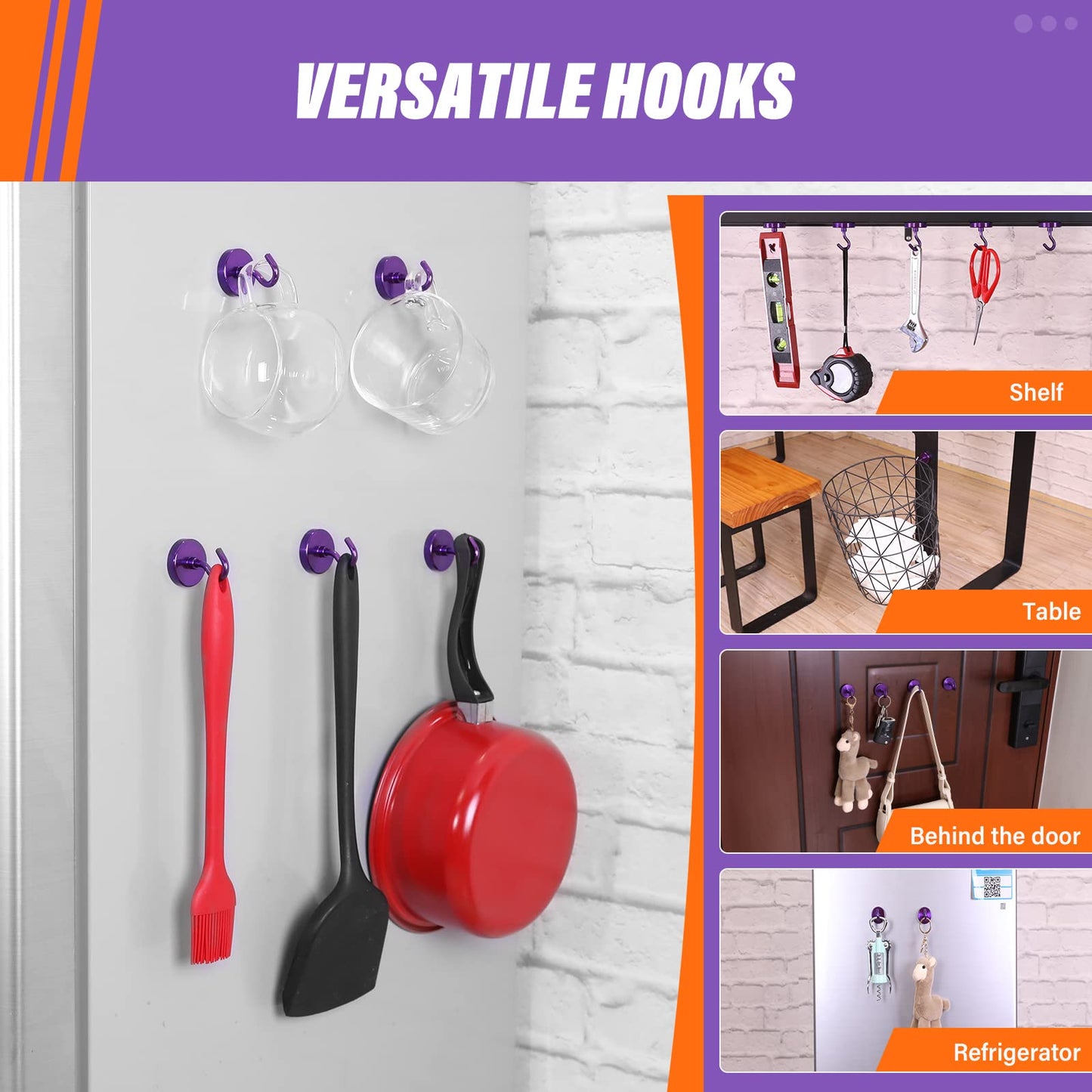 Magnetic Hooks, Cruise Ship Essentials, 30lb+ Heavy Duty Magnetic Hooks for Cruise Cabins