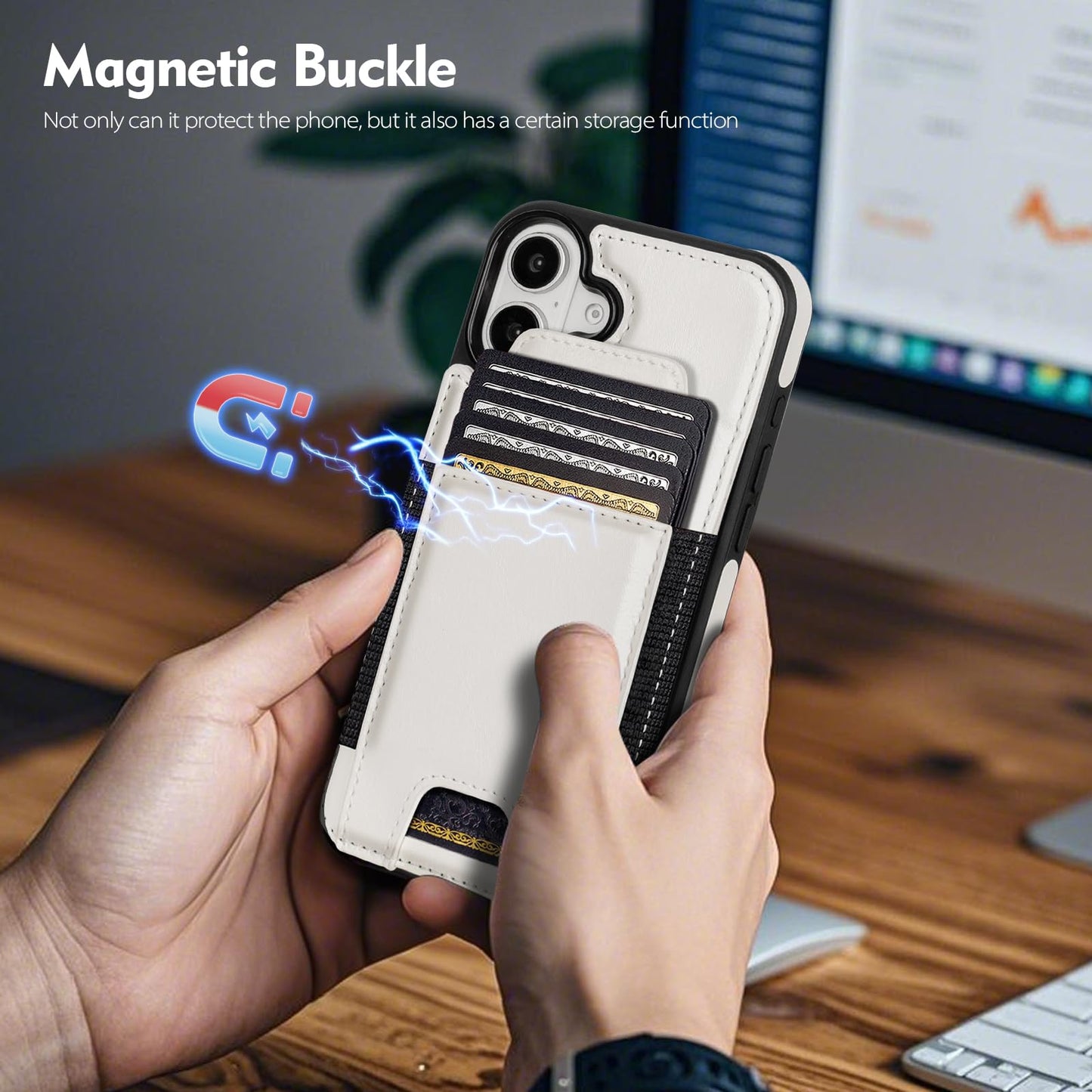 Compatible with iPhone 16 Pro Max Wallet Case with Card Holder