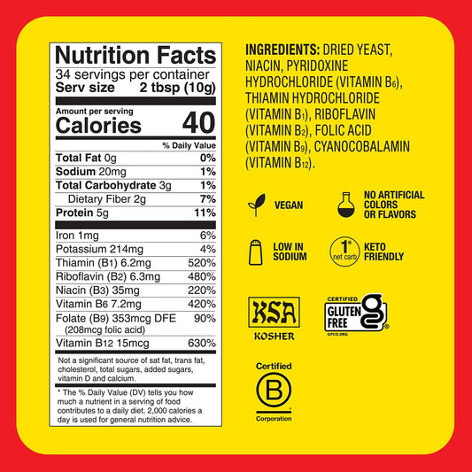 Bragg Premium Nutritional Yeast Seasoning - Vegan, Gluten Free – Good Source of Protein