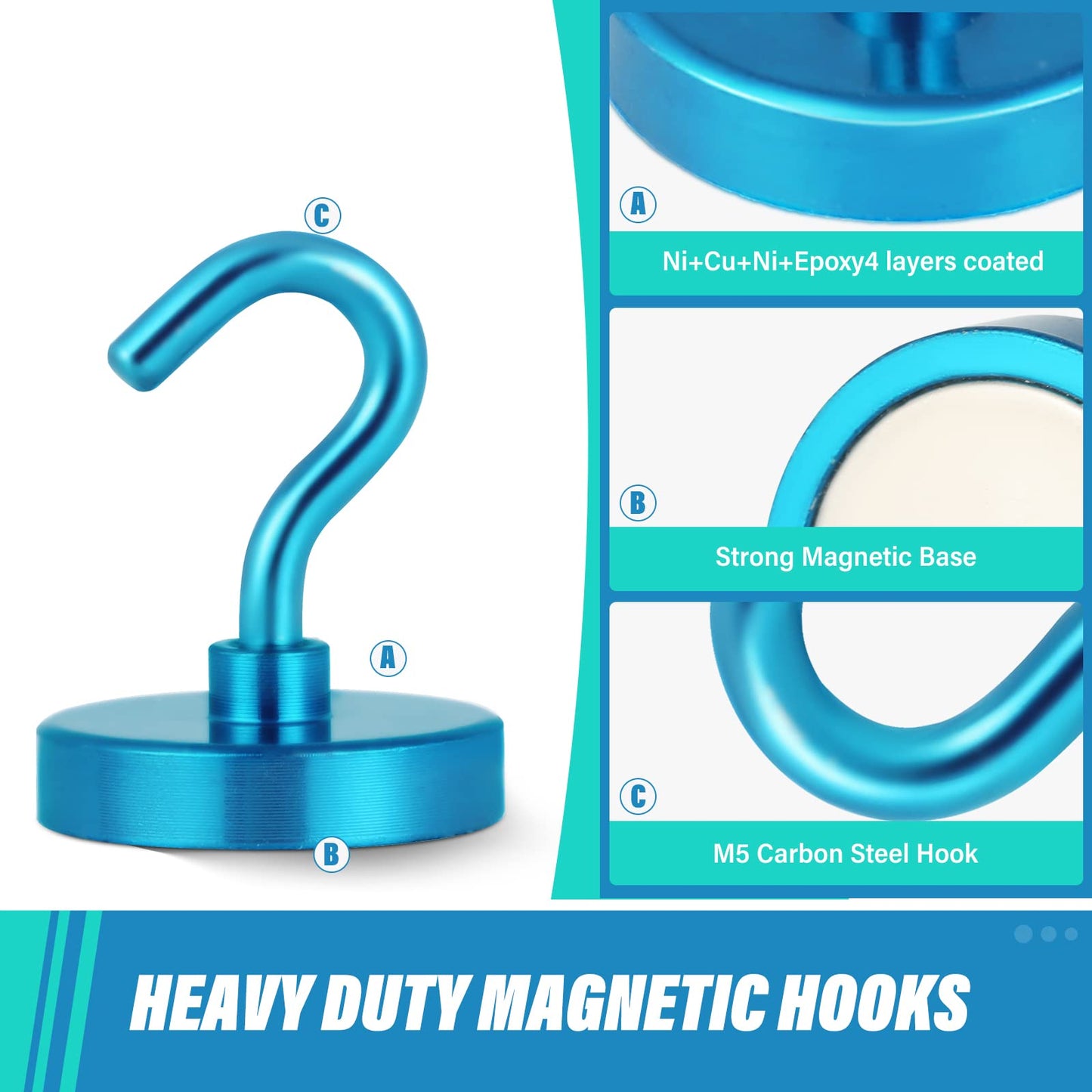 Magnetic Hooks, Cruise Ship Essentials, 30lb+ Heavy Duty Magnetic Hooks for Cruise Cabins
