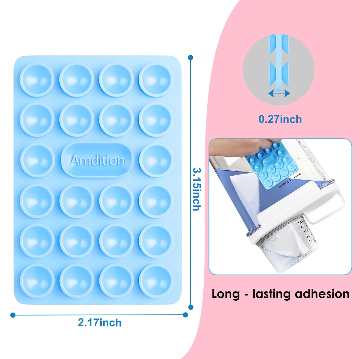 Silicone Suction Cup Phone Case Mount Double Sided