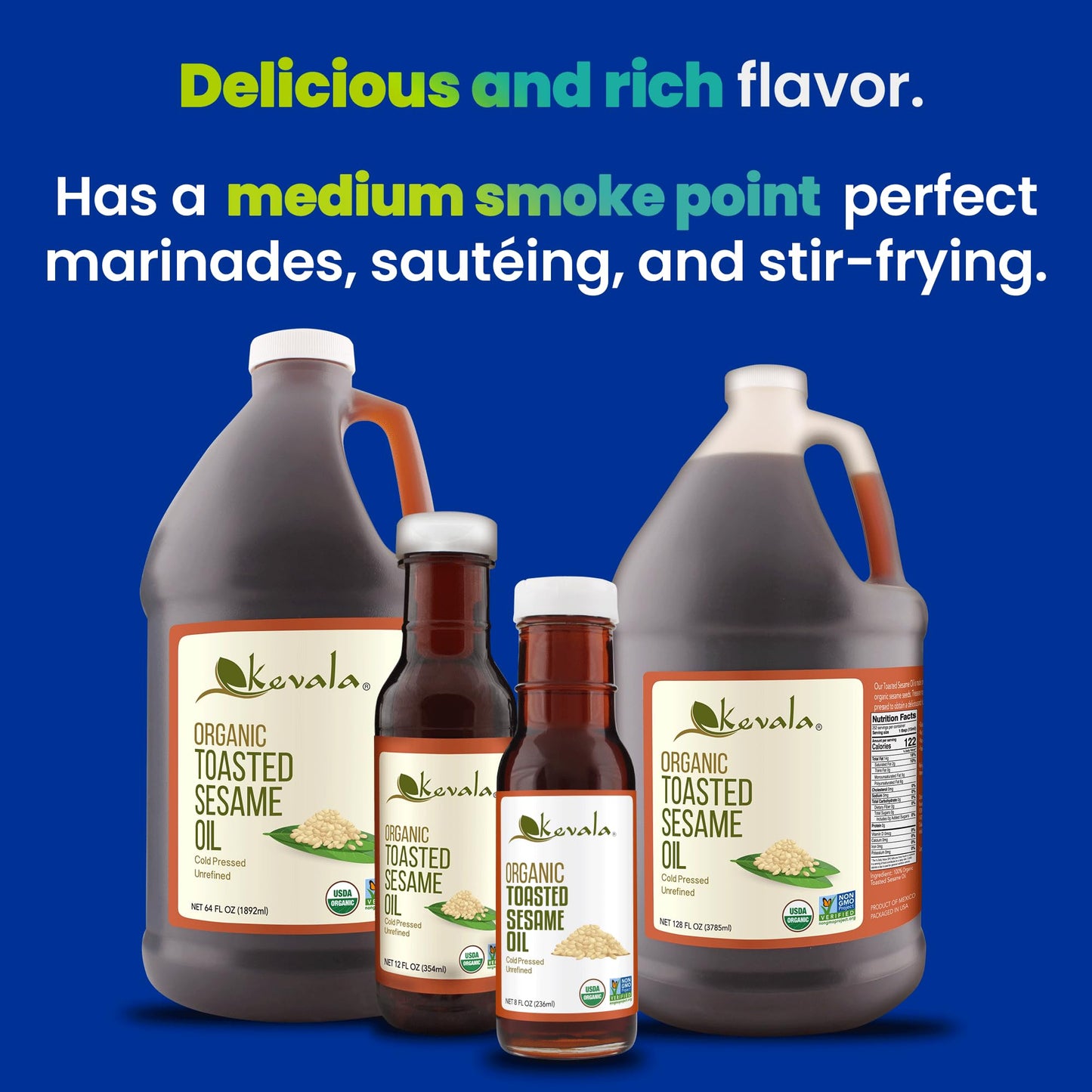 Kevala Organic Toasted Sesame Oil