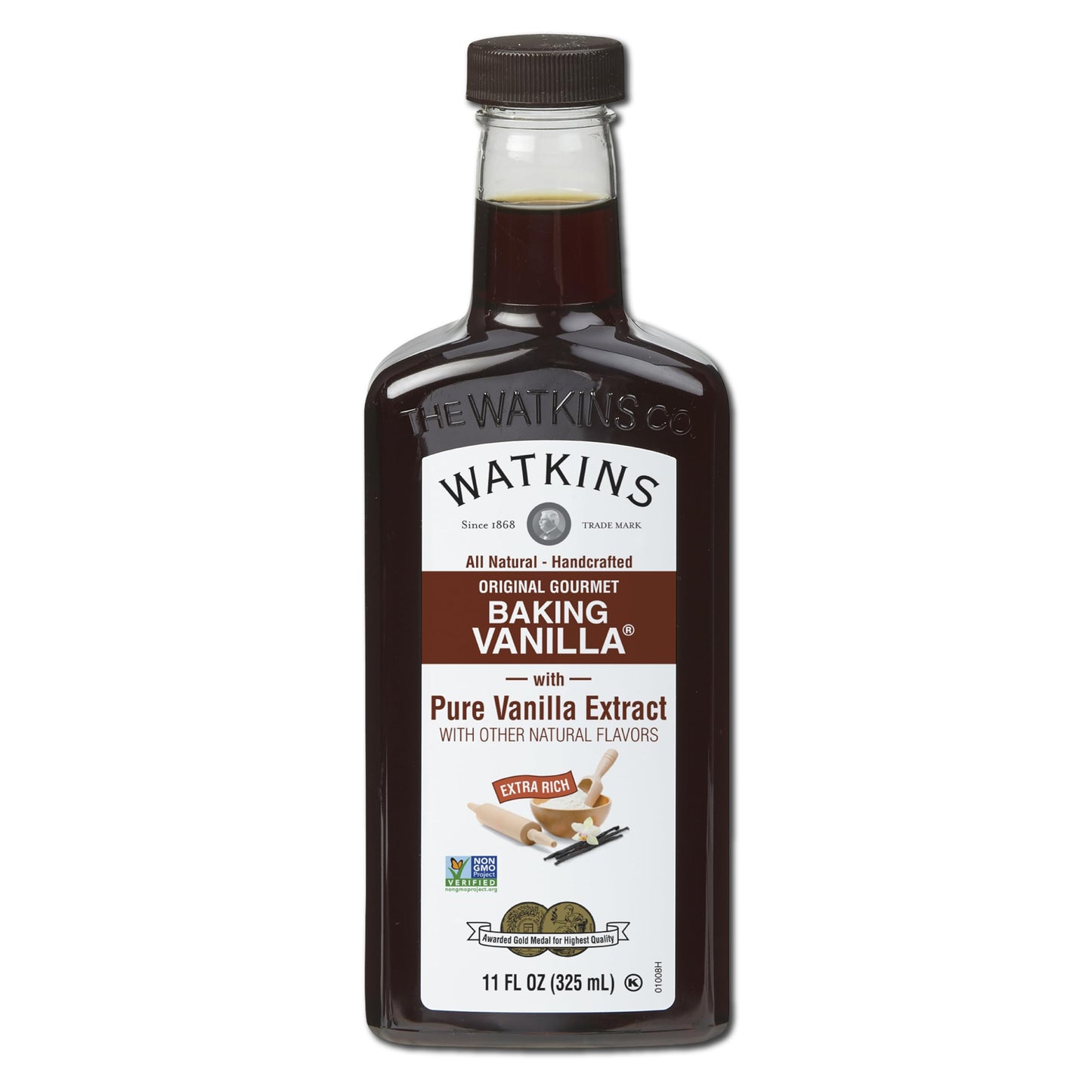 Watkins Organic Pure Vanilla Bean Paste, Non-GMO, Kosher, 2 oz. Bottle, 1-Pack