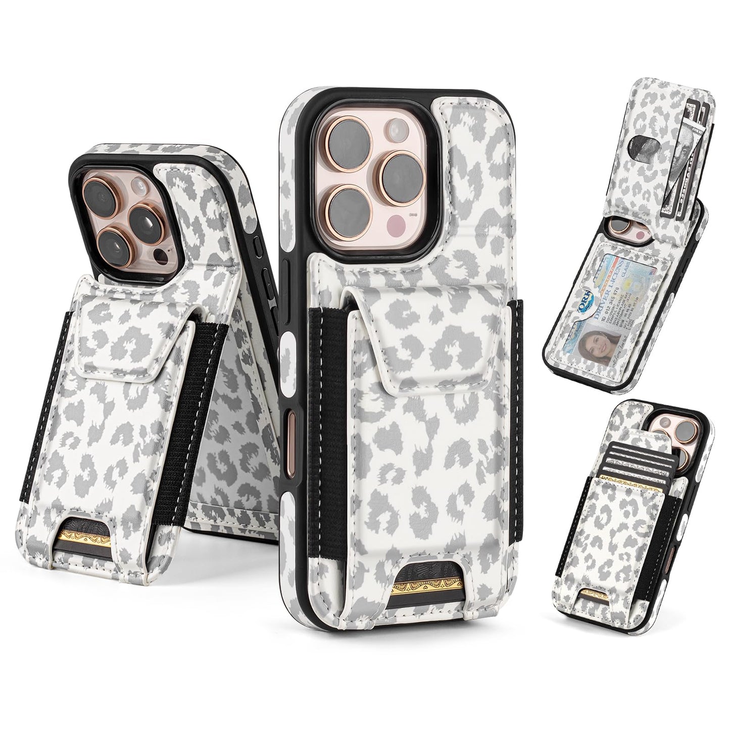Compatible with iPhone 16 Pro Max Wallet Case with Card Holder