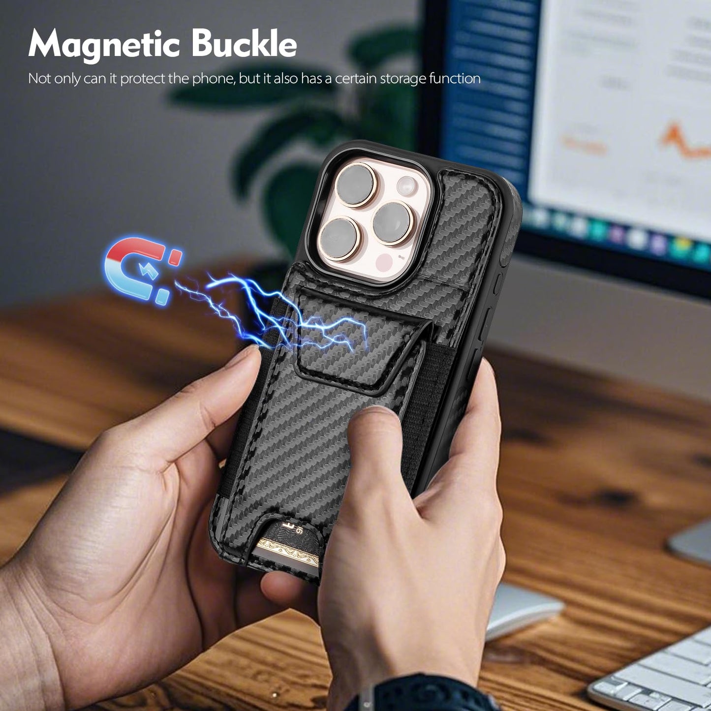 Compatible with iPhone 16 Pro Max Wallet Case with Card Holder