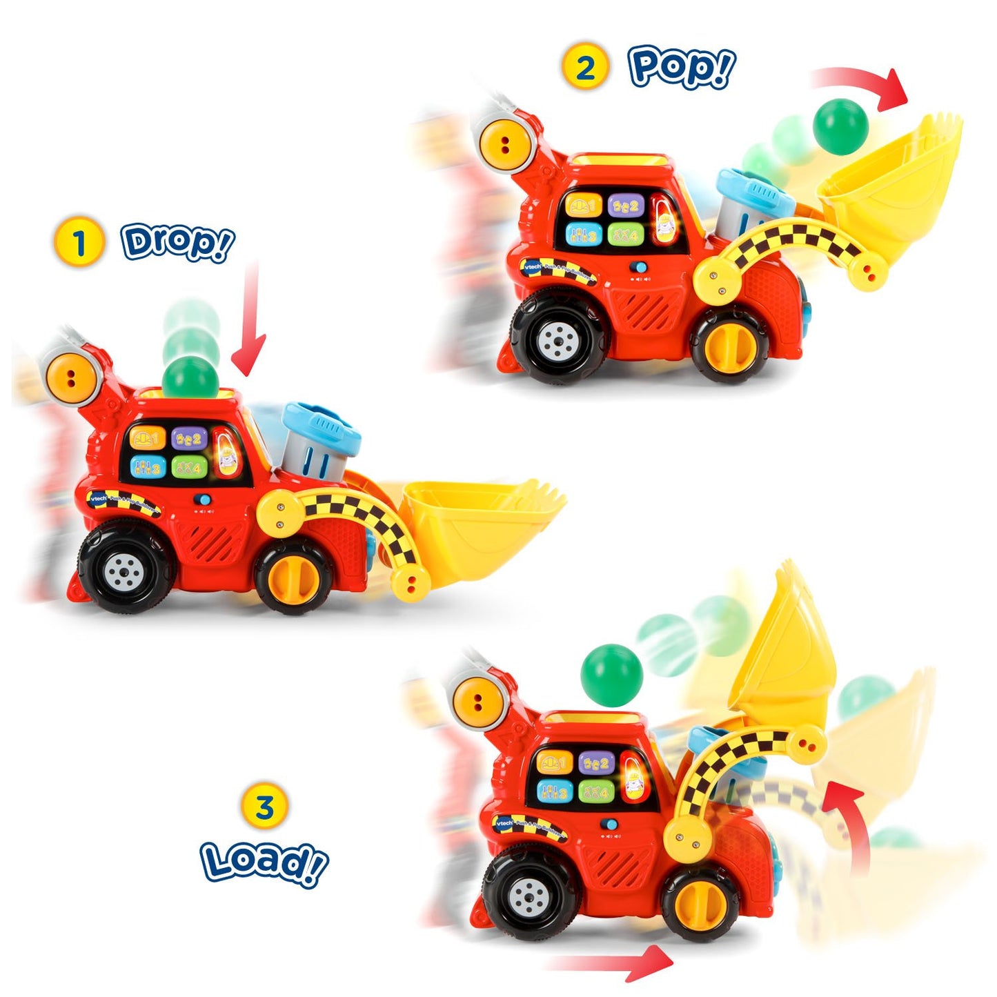 VTech Pop-a-Balls Push and Pop Bulldozer