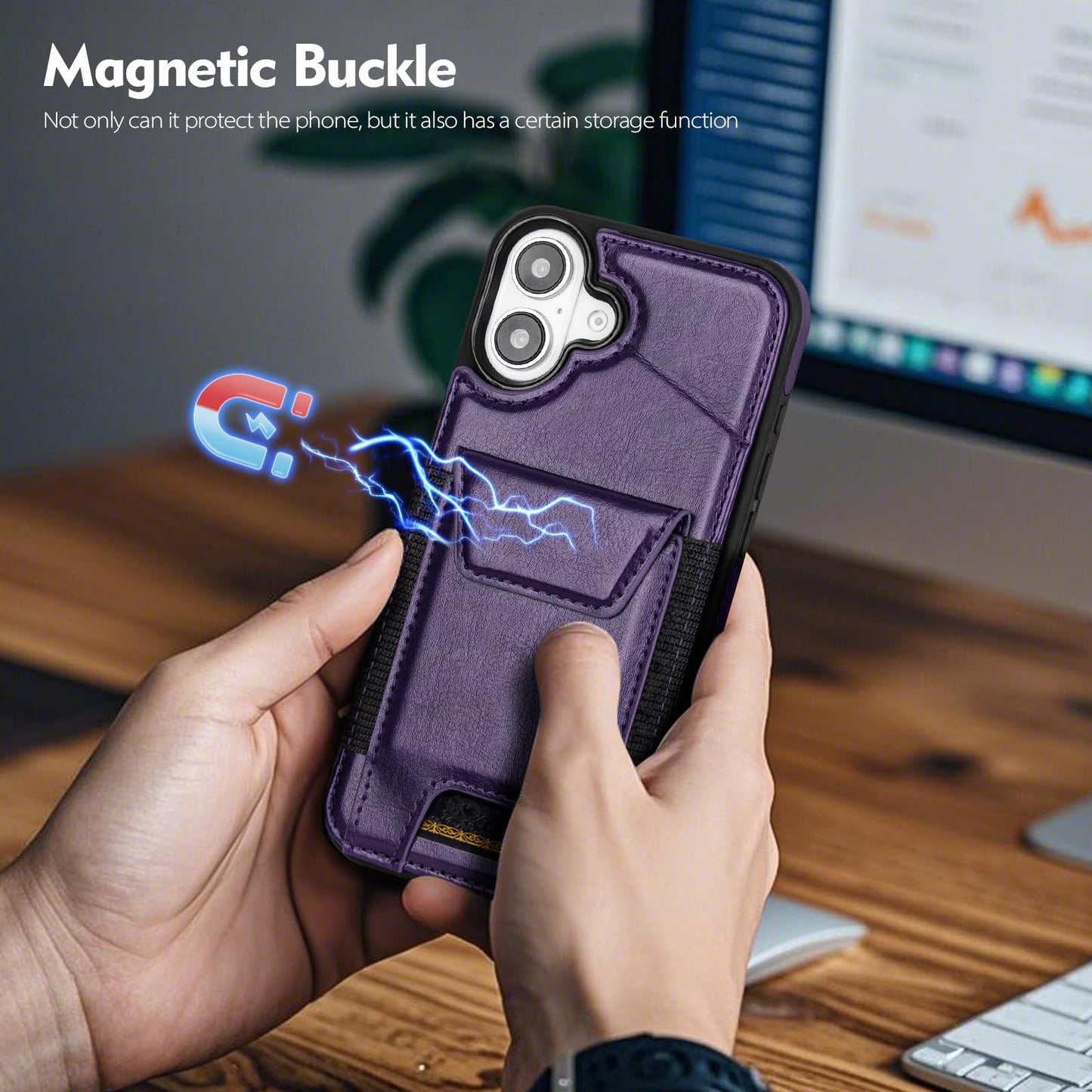 Compatible with iPhone 16 Pro Max Wallet Case with Card Holder