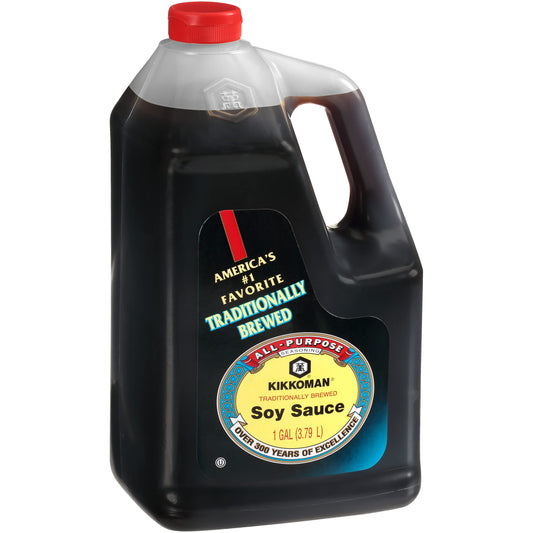 Kikkoman - Traditionally Brewed Soy Sauce, All Purpose Seasoning - 1 Gallon