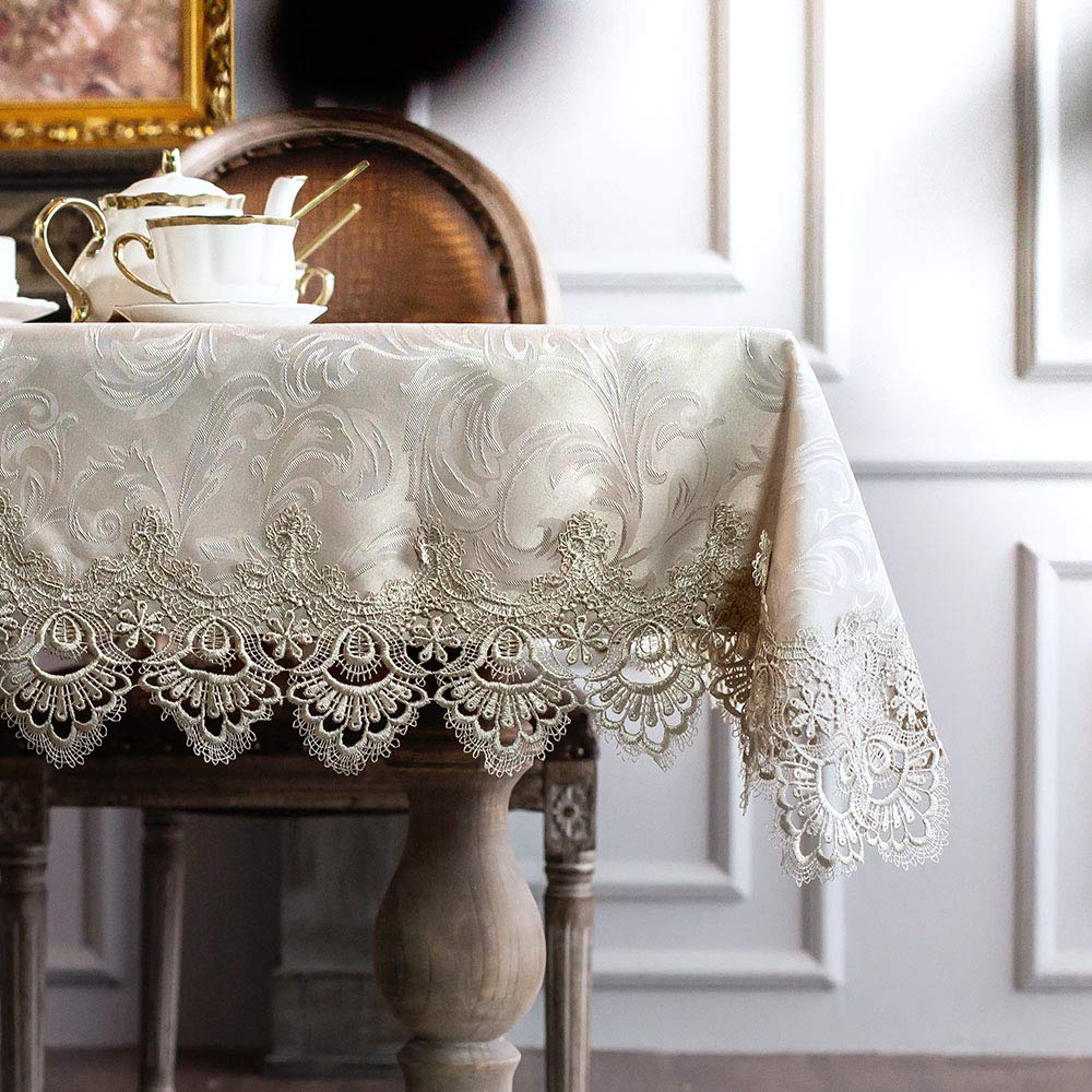 Lace Table Cloths Rectangle Fall Antique Flower Decor Macrame
